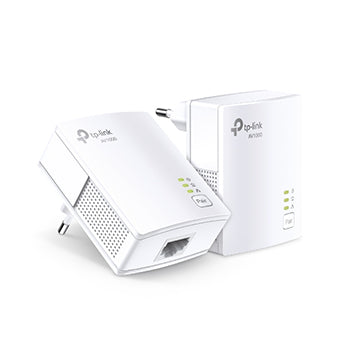 Kit de adaptadores PowerLine TP-Link AV1000, conexão Ethernet de alta velocidade, dois adaptadores para rede doméstica.