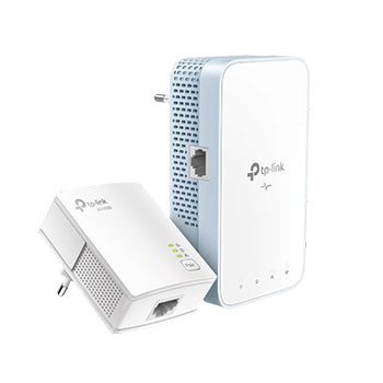 Kit de 2 adaptadores PowerLine TP-Link AV1000 com Wi-Fi Gigabit para conexão rápida e estável em ambientes domésticos.