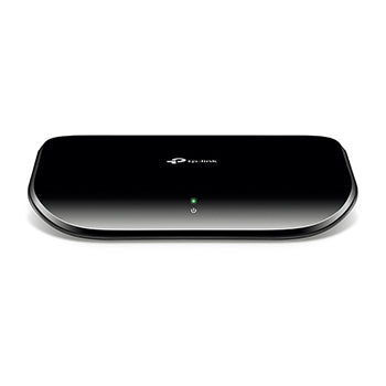 Switch TP-Link TL-SG1005D com 5 portas Gigabit, dispositivo de rede compacto e eficiente para conexão de alta velocidade.