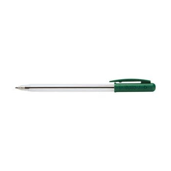 Kit com 50 esferográficas Tratto Ball Point verdes de 1mm, canetas de escrita suave e confortável.