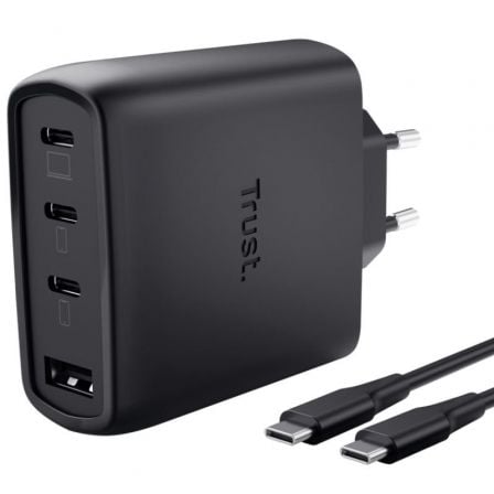 Carregador USB MAXO 65W Gan 4 Portas - 3 USB-C + 1 USB-A