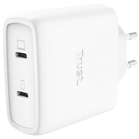 Carregador USB Maxo 65W GAN com 2 Portas USB-C e Cabo Preto