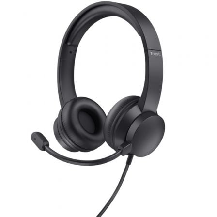 Headset USB Trust Ayda para PC com áudio de alta qualidade, com fones confortáveis e microfone integrado para jogos e chamadas.