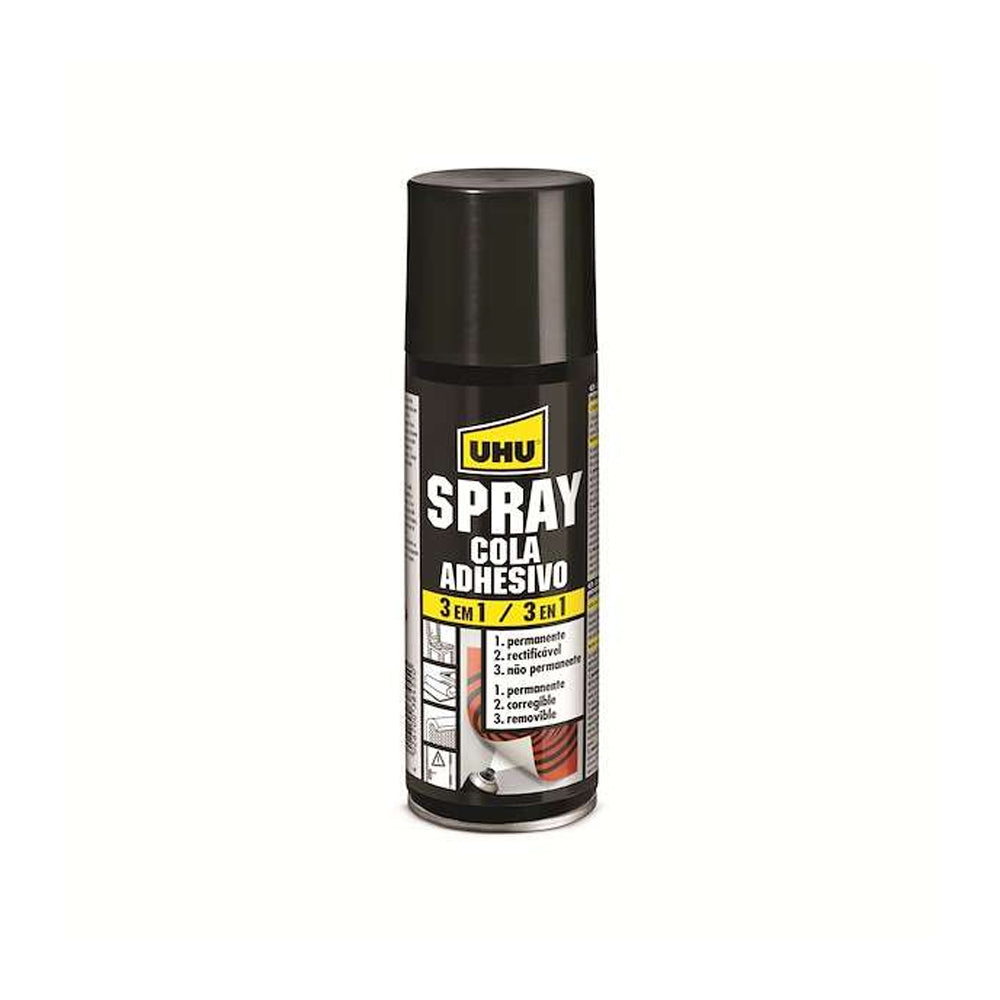 Bluepixel Equipamentos e Serviços Informáticos Lda | Cola Spray UHU 3 em 1 500ml - Versátil, Forte e de Fácil Uso UHU Spray