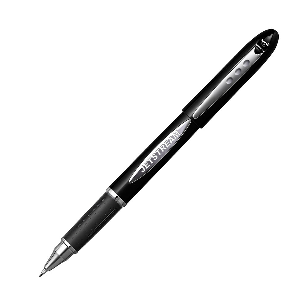 Marcador roller Uni Jetstream SX210 1mm preto para escrita precisa, com corpo resistente e ponta fina para detalhes.