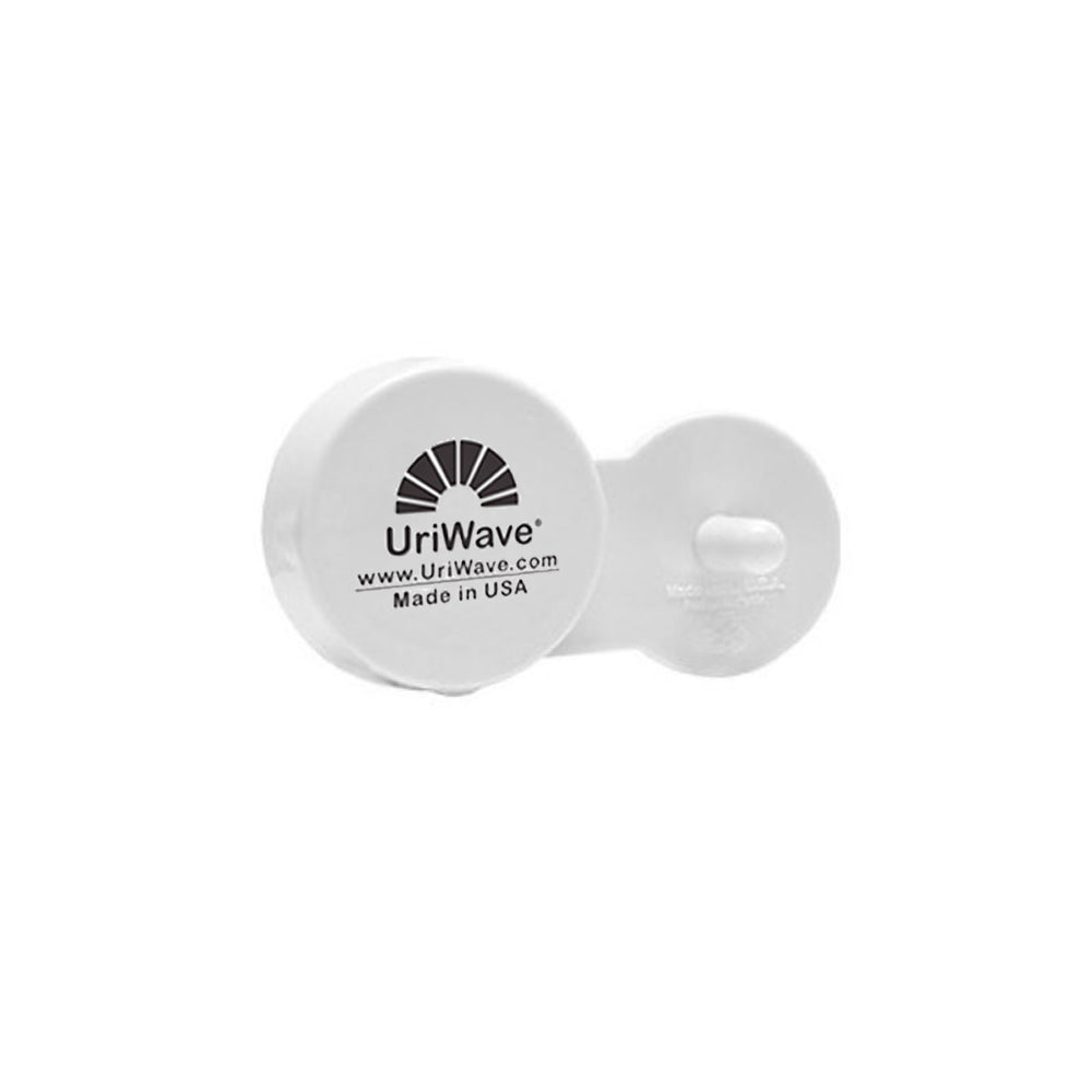 Suporte para clip de ambientador Curve Uriwave para WC sanitários, compatível com várias superfícies, em acabamento moderno.