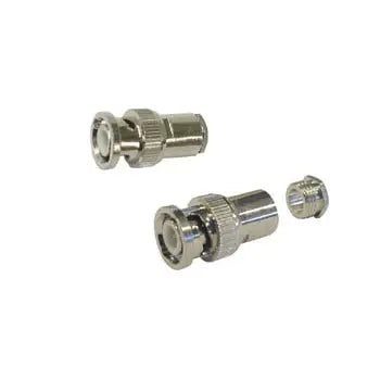 Conector BNC macho Velleman para cabos RG58/U, com encaixe de torção e enroscar, para conexões de vídeo e telecomunicações.