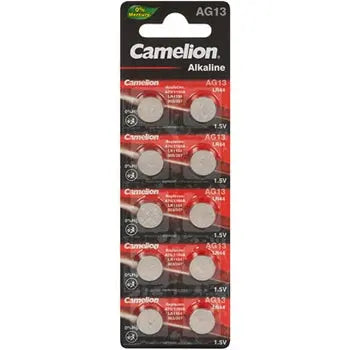 Conjunto de 10 pilhas LR44 Velleman 1.5V 125mAh, energia duradoura, para dispositivos eletrônicos.