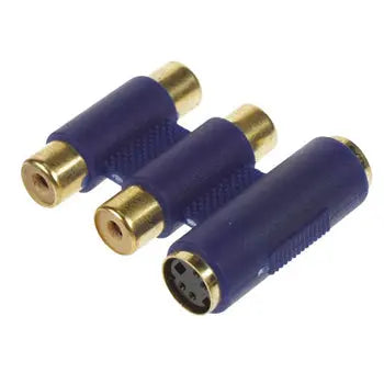 Acoplador S_VHS + 2x RCA F para S-VHS + 2x RCA F