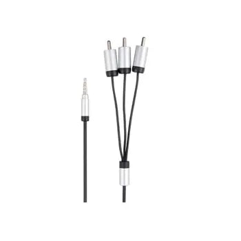 Cabo A/V Jack 3,5mm Macho vs 3 RCA Macho