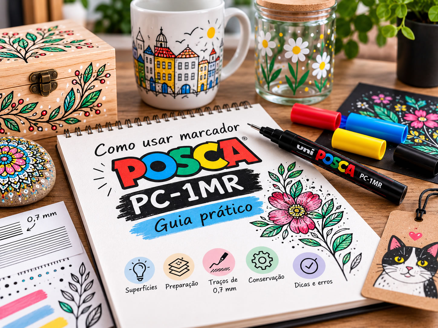 Blog - Como usar marcador POSCA PC-1MR: guia prático