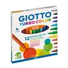 Marcador Feltro Giotto Turbo Color 12 Cores | Material Artístico de Qualidade na bluepixel.pt