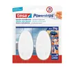 Gancho Oval Tesa Powerstrips + 4 Tiras Large Branco | Fixação Removível sem Danos