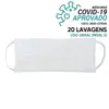 Máscara Reutilizável Branco com Pregas - 20 Lavagens | Loja BluePixel