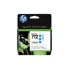 Pack de 3 Tinteiros HP 712 Azul 29ml (3ED77A) | Compatível com impressoras HP na bluepixel.pt