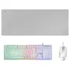 Conjunto Gaming 3 em 1 519 MARS GAMING MCPX GAMING RGB Teclado, Rato e Mousepad XL Branco