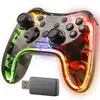 Controlador Wireless MARS GAMING MGP 24 Neon RGB - Compatível com PC, Mac, PS3, PS4, PS5 e Android