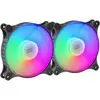 MARS GAMING MFDUO 12CM 2X FAN KIT FRGB FDB BEARING ULTRA-SILENT BLACK | Loja online bluepixel.pt