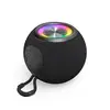 Coluna Portátil Bluetooth Ball Shape com LED Preto | Alta Qualidade e Design Moderno na bluepixel.pt