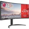 Monitor Profissional Ultrapanorâmico Curvo LG 34WR55QK-B 34'' WQHD Ajustável em Altura - Preto