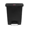 Contentor 30L Resina Slim Jim Step-On com Pedal Frontal Preto | Loja BluePixel