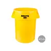 Contentor 167L Plástico Brute sem Tampa com Canais Ventilação Amarelo | bluepixel.pt