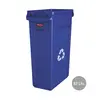 Contentor 87L Slim Jim da marca 401 com canais de ventilação azuis e tampa | Loja BluePixel
