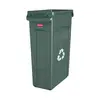 Contentor 87L Slim Jim Plástico Verde Sem Tampa com Canais de Ventilação | bluepixel.pt