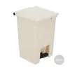 Contentor de 45L em Plástico Bege com Pedal - Ideal para Casa e Escritório | bluepixel.pt