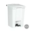 Contentor de 45L em plástico branco com pedal - Marca 401 | Loja BluePixel
