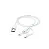 Cabo USB-C para Type-A, Lightning e Micro-USB 1m Branco - Marca 237 | Loja BluePixel