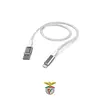 Cabo USB-A 2.0 para Lightning Nylon Benfica 2m Branco - Marca 237 na bluepixel.pt