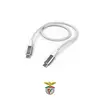 Cabo USB-C Nylon Benfica Fabric 2m Branco | Alta Qualidade na bluepixel.pt