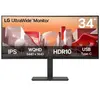 Monitor Profissional Ultrapanorâmico Curvo LG UltraWide 34'' WQHD - Modelo 34BA75QE-B | bluepixel.pt