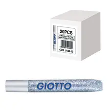 Cola Glitter Glue Prata GIOTTO 20x10,5m - Cola com Glitter para Artesanato e Decoração
