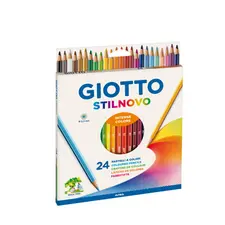 Lápis de Cor Giotto Stilnovo 24 Unidades - Caixa de Cartão 18cm | Loja BluePixel