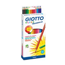 Lápis de Cor Giotto Elios Triangular 24 Unidades - Material Escolar de Qualidade