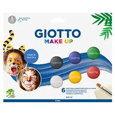 Pincéis Esponja Giotto Pintura Facial - Kit com 6 cores para diversão infantil | bluepixel.pt