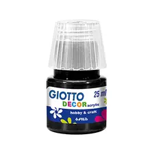 Guache Decor Acrílico Giotto Preto 25ml - Tinta de Qualidade para Artes na bluepixel.pt