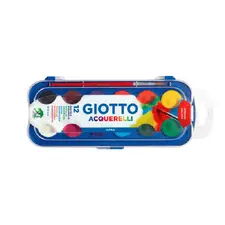 Conjunto de Aguarelas Giotto 12 Cores de 23mm + Pincel | Material de Pintura de Qualidade