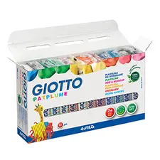 Plasticina 12 Cores Patplume Giotto | Material artístico infantil de alta qualidade