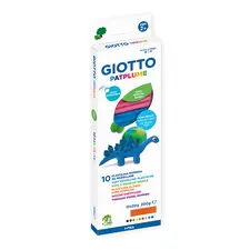Plasticina 10 Cores Patplume Giotto | Conjunto de Plasticinas de Alta Qualidade para Crianças