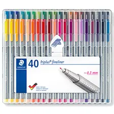 Marcadores Staedtler Triplus 334 0,3mm - Conjunto de 40 Cores | Loja BluePixel