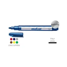 Marcador Metal Molin RTM225 2mm Cores Sortidas - Ferramenta de Escrita de Alta Qualidade