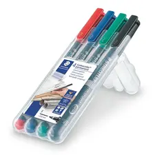 Marcador Permanente Fino Lumocolor 318 STAEDTLER 0,6mm - 4 Cores | Loja BluePixel