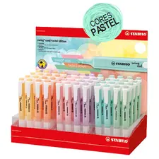 Marcadores Fluorescentes Stabilo 8 Cores Pastel - Expositor 48 unidades | bluepixel.pt