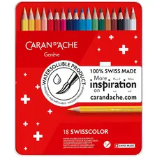 Lápis Cor Aquarelável Caran Dache Swisscolorem 18un Cx - Materiais Artísticos de Qualidade