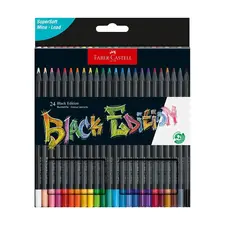Lápis de Cor Faber-Castell Black Edition 24un Caixa Cartão 18cm | Loja BluePixel