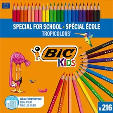 Lápis de Cor Bic Kids Tropicolors 18cm - Material Escolar para Crianças na BluePixel.pt