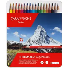 Lápis de Cor Aquarelável Caran D'Ache Prismalo 18 Unidades com Caixa Metálica | Loja BluePixel